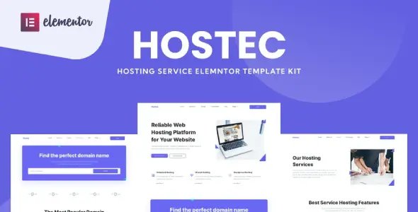 Hostec – Hosting Service Elementor Template Kit