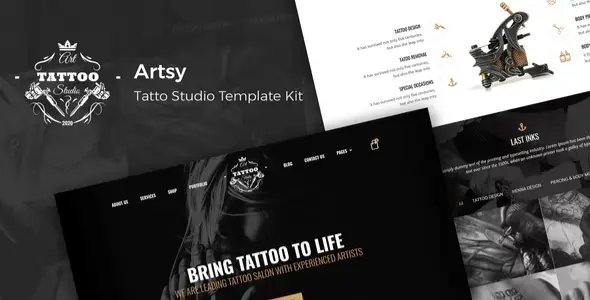 Artsy – Tattoo Studio Elementor Template Kit